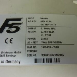 Inverter F5 16F5A1G-Yl00  REF#37339 - Image 3