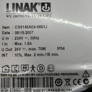 Linak CB9140AE4-0001J Control Box Ref#69214 - Image 3